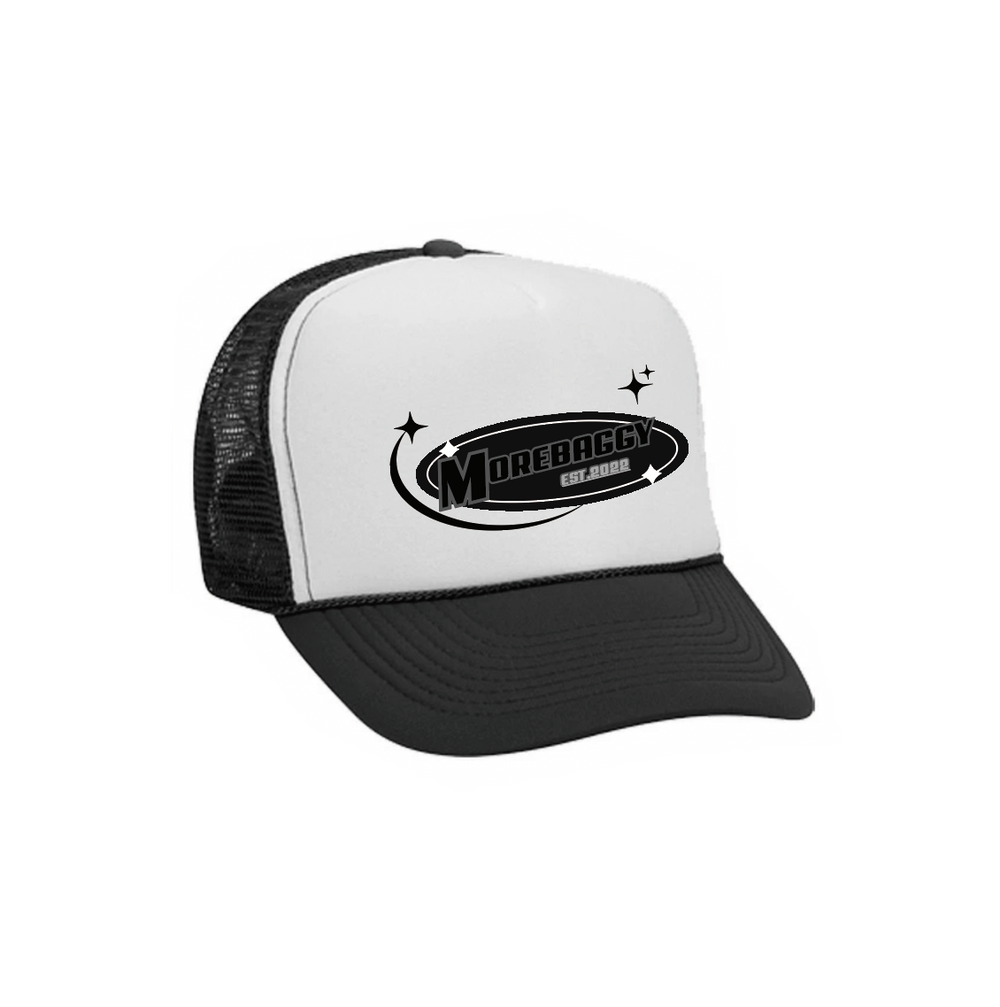 MORE BAGGY PLANET MESH CAP WHITE/BLACK