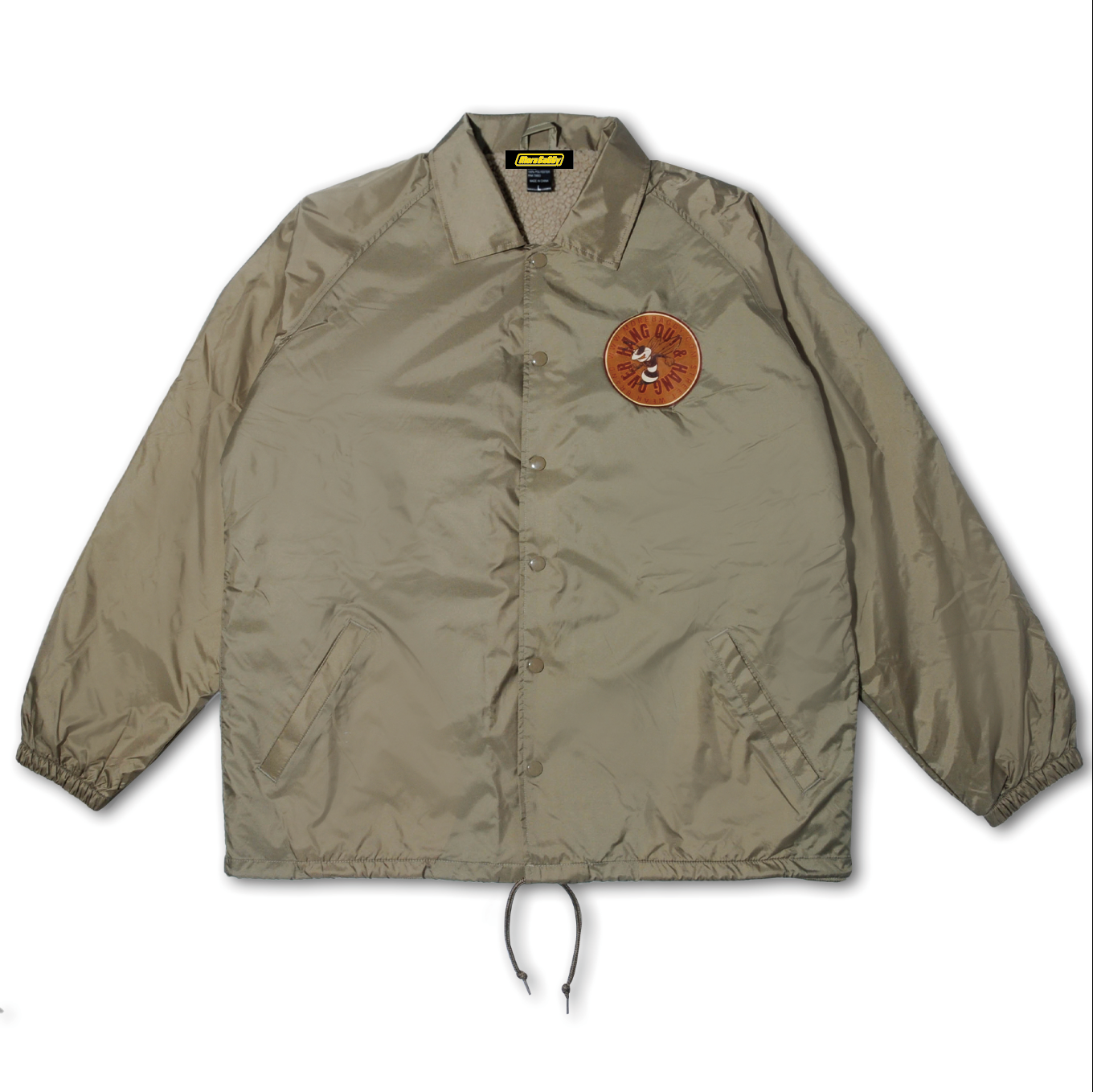 HANG OUT HANG OVER BOA COACH JACKET BEIGE | MORE BAGGY