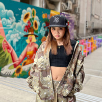 Load image into Gallery viewer, MORE BAGGY STONE WASH MILITARY JACKET DESERT
