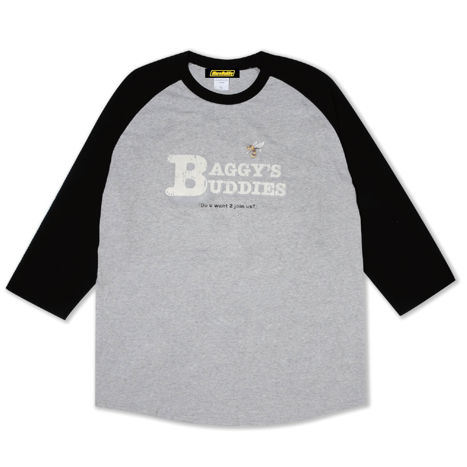 MB BUDDIES RAGLAN SLEEVE GRAY/ BLACK