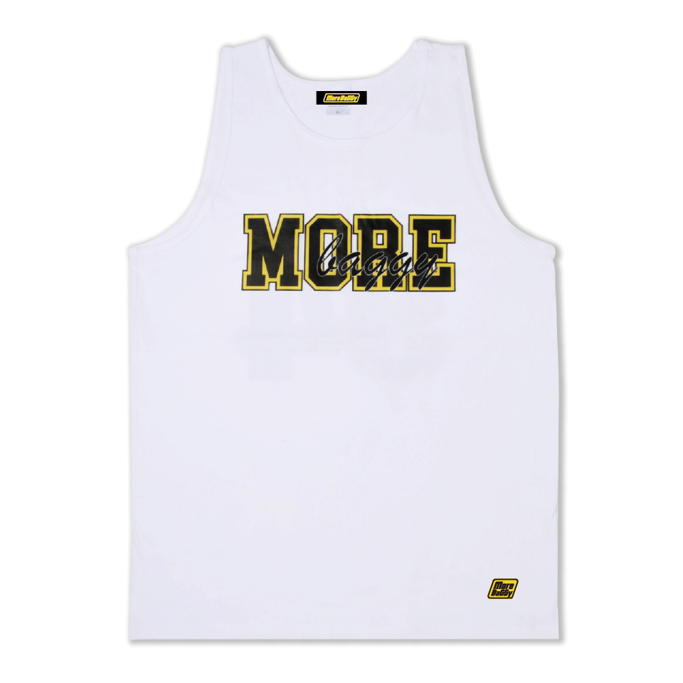 MORE BAGGY NUMBERING TANK TOP WHITE
