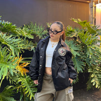 Load image into Gallery viewer, HANG OUT HANG OVER BOA COACH JACKET BLACK
