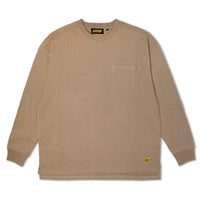 MORE BAGGY LONG SLEEVE POCKET TEE BEIGE