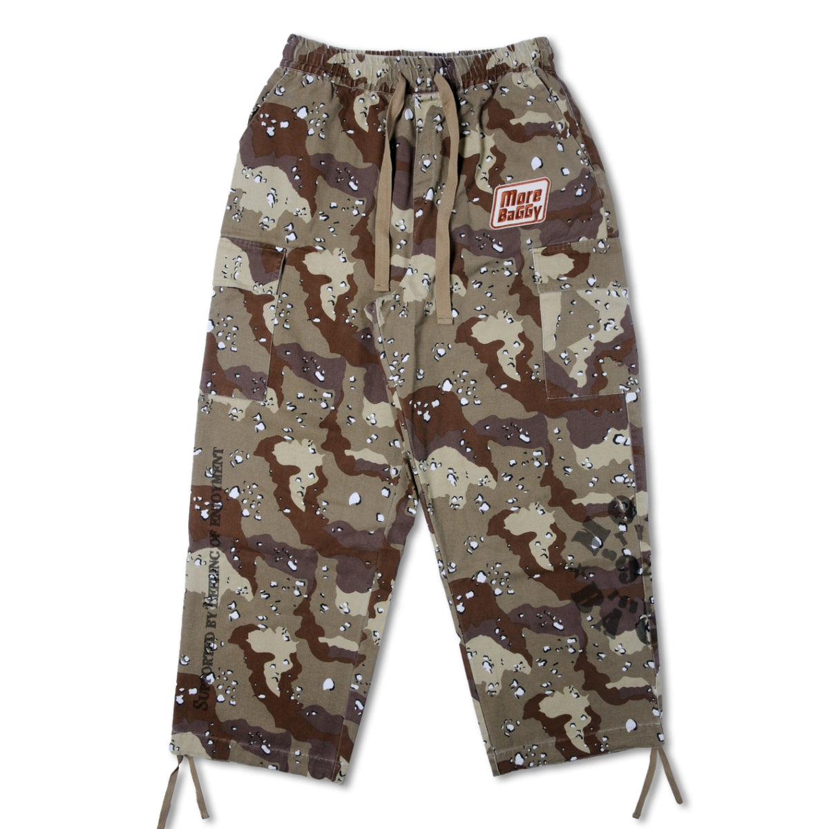 MORE BAGGY STONE WASH MILITARY CARGO PANTS DESERT