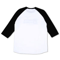 Load image into Gallery viewer, MB BUDDIES RAGLAN SLEEVE WHITE/ BLACK

