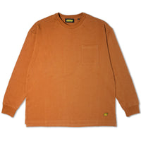 MORE BAGGY LONG SLEEVE POCKET TEE TERRACOTTA