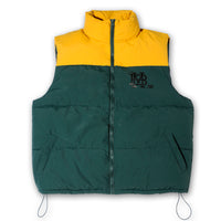 Load image into Gallery viewer, STRONG HORNET BICOLOR DOWN VEST YELLOW/GREEN
