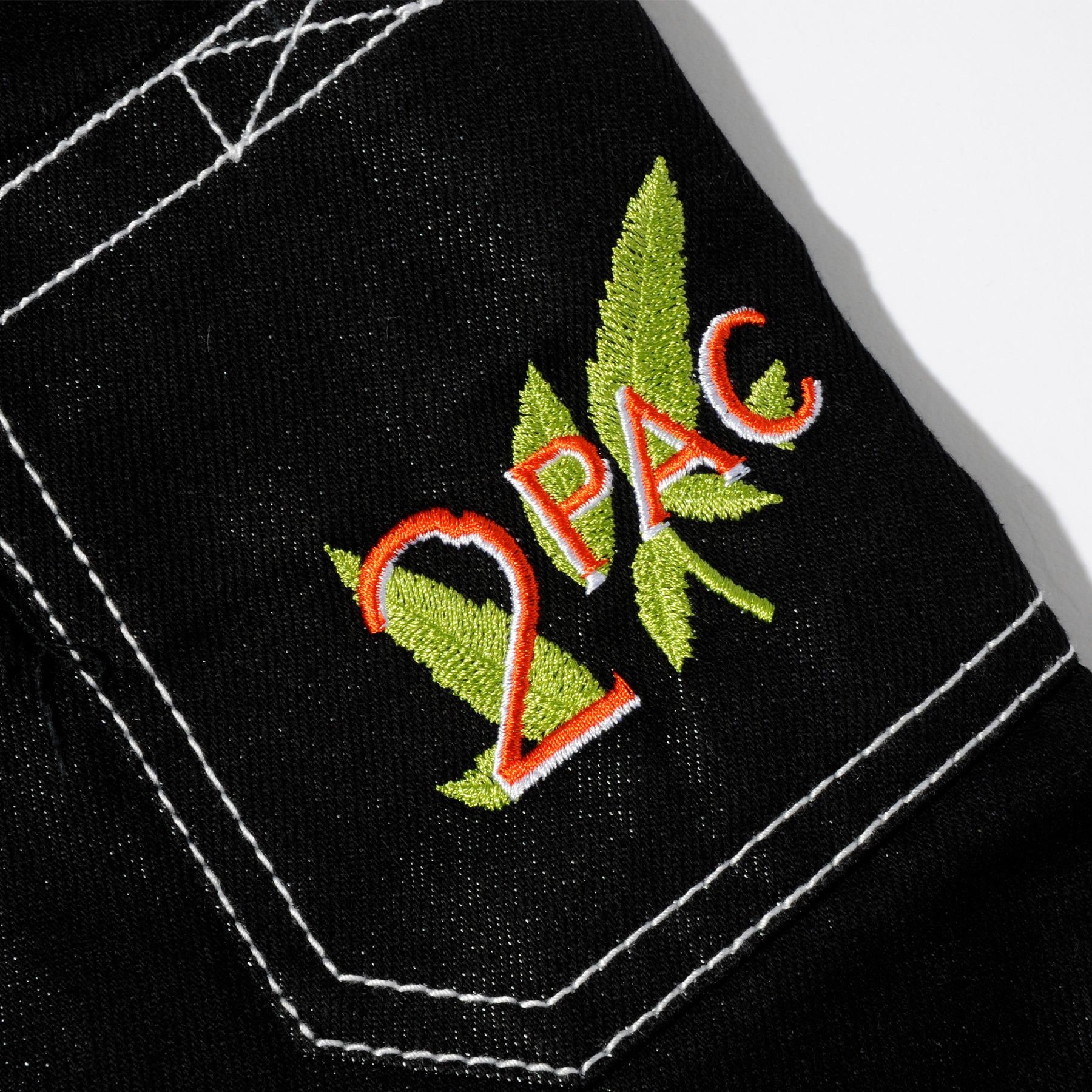 2PAC BLACK DENIM PANTS 