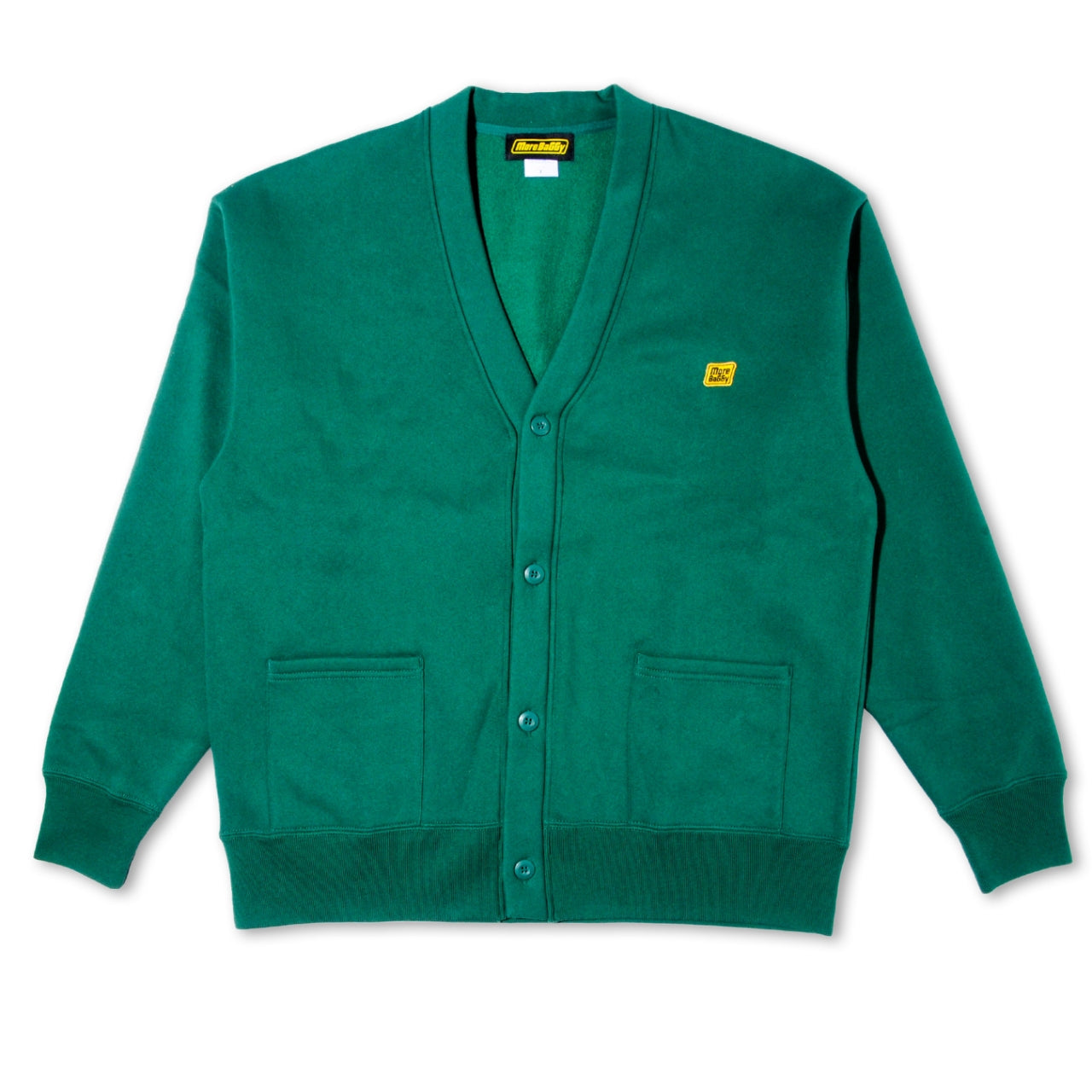 MB ONE POINT LOGO CARDIGAN GREEN | MORE BAGGY