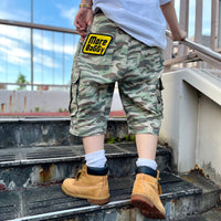 Load image into Gallery viewer, MORE BAGGY MILITARY CARGO HARF PANTS WOODLAND
