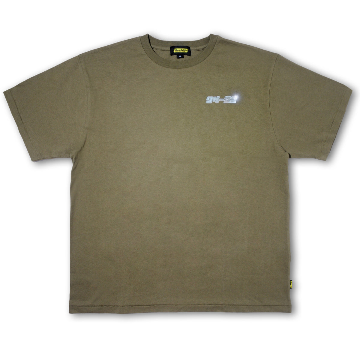 MORE BAGGY METALLIC LOGO TEE KHAKI