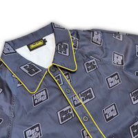Load image into Gallery viewer, MORE BAGGY LOGO PATTERNED SHIRT BLACK

