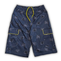 Load image into Gallery viewer, MORE BAGGY LOGO PATTERNED HARF PANTS BLACK
