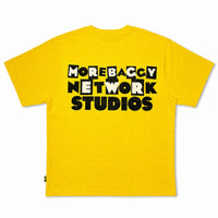 Load image into Gallery viewer, MORE BAGGY NETWORK STUDIOS TEE YELLOW
