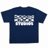 Load image into Gallery viewer, MORE BAGGY NETWORK STUDIOS TEE NAVY
