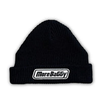 Load image into Gallery viewer, MORE BAGGY ROLL KNIT CAP BLACK×GRAY
