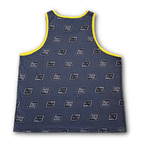 Load image into Gallery viewer, MORE BAGGY LOGO PATTERNED TANK TOP BLACK
