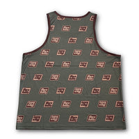 Load image into Gallery viewer, MORE BAGGY LOGO PATTERNED TANK TOP KHAKI
