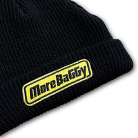 Load image into Gallery viewer, MORE BAGGY ROLL KNIT CAP YELLOW×BLACK
