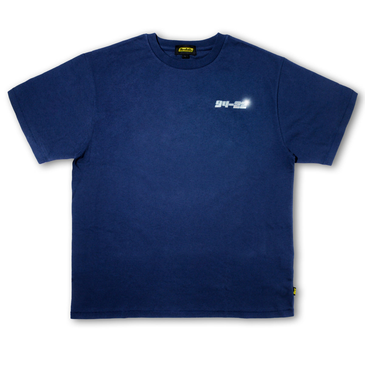 MORE BAGGY METALLIC LOGO TEE NAVY