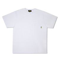 Load image into Gallery viewer, MORE BAGGY SINGLE STITCH POCKET TEE WHITE
