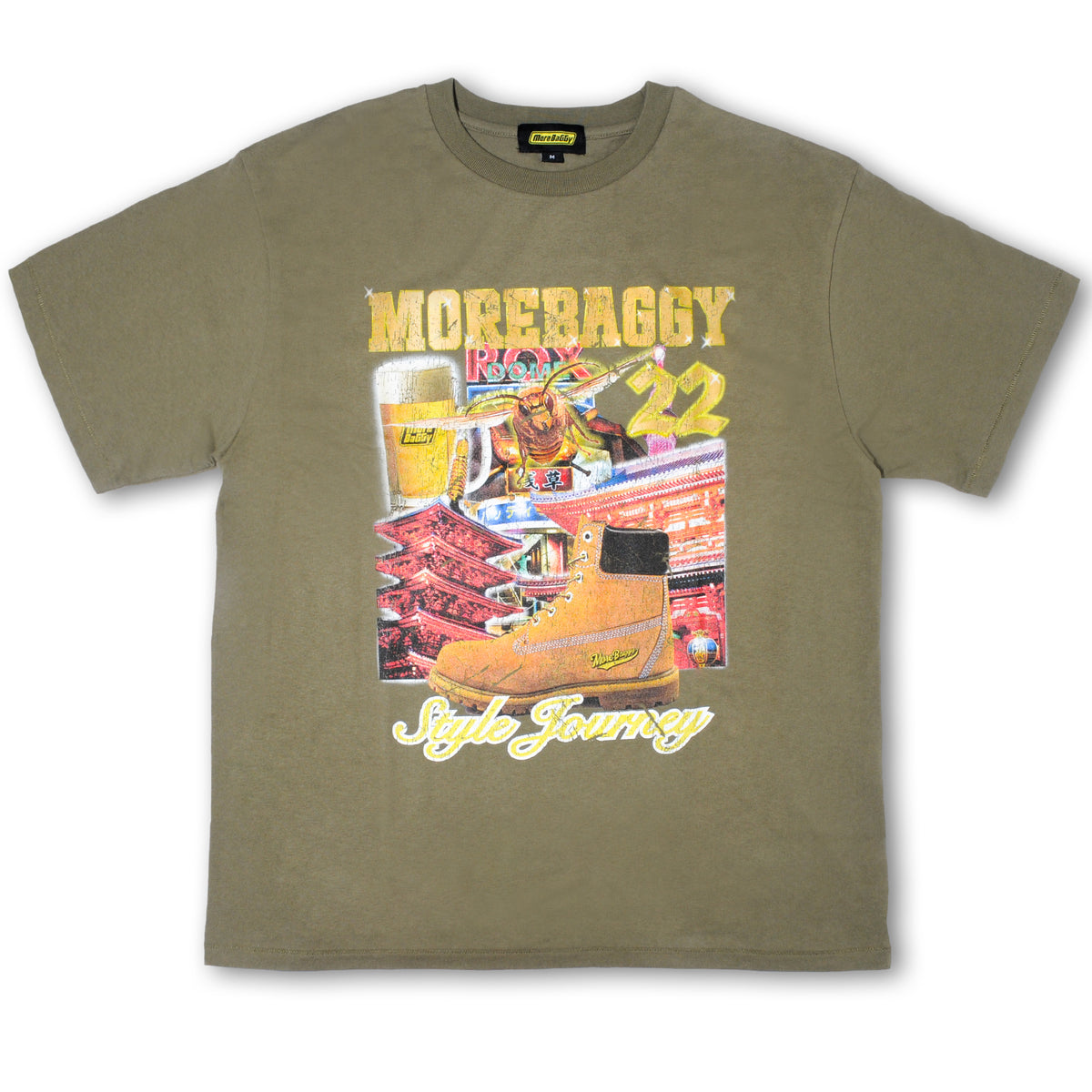 MORE BAGGY DOWNTOWN TEE　KHAKI