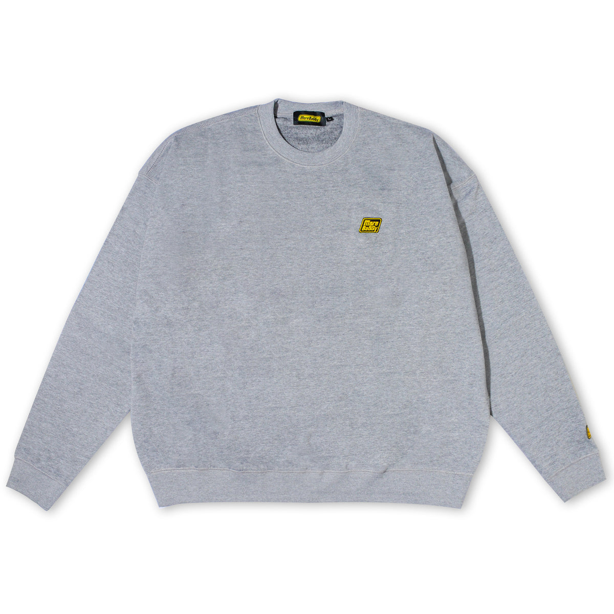 MORE BAGGY ONE POINT LOGO CREWNECK SWEAT GRAY